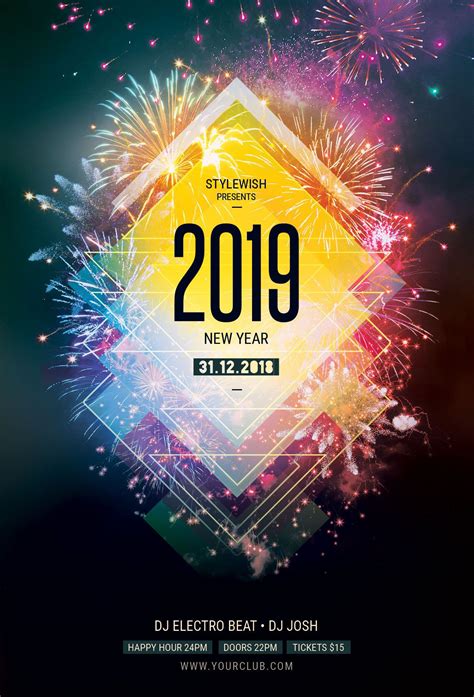 New Years Eve Flyer Template 3481259 » Free Download Photoshop Vector Stock image Via Torrent