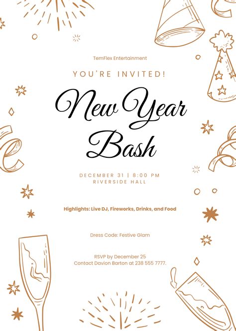 New Years Invitation Template