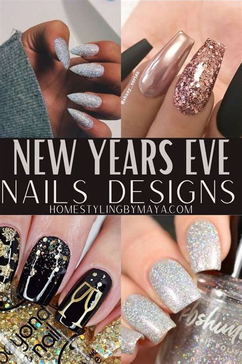 New Years Nails Acrylic Design