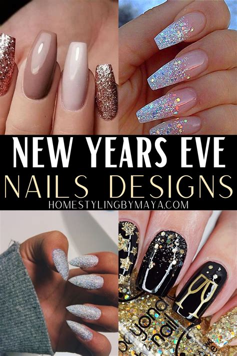 New Years Nails Acrylic Matte
