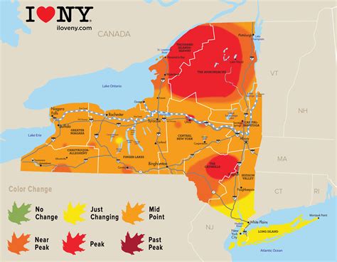 New York State Foliage Map Printable Map