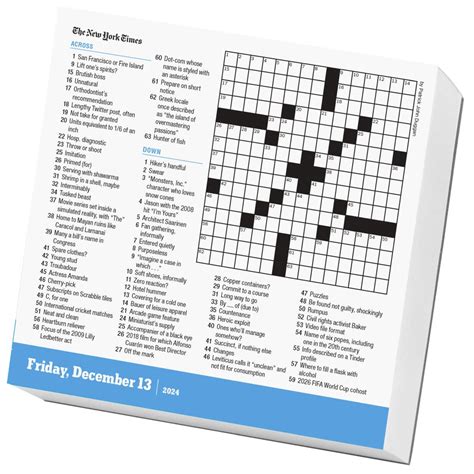 New York Times Daily Crossword Calendar