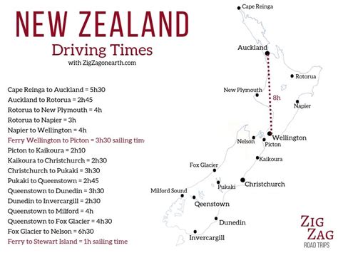 Road map of New Zealand roads, tolls and highways of New Zealand