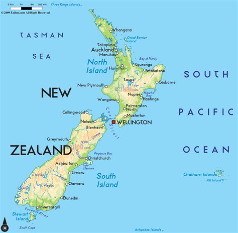 Map of New Zealand New Zealand Map, Geography of New Zealand Map