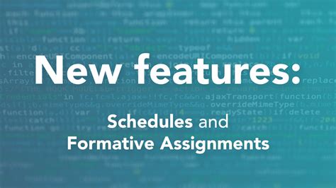New features for Assignments