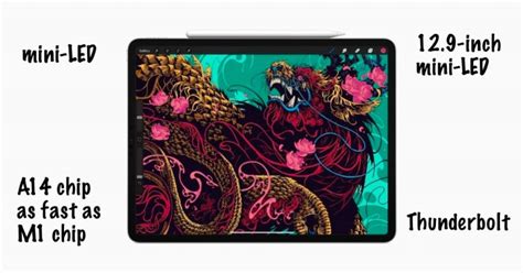 New iPad Pro with Mini LED Display and Thunderbolt