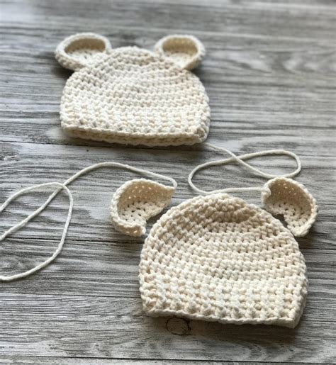 Newborn Bear Hat Crochet Pattern Free