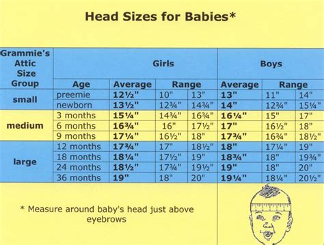 Newborn Head Size Chart