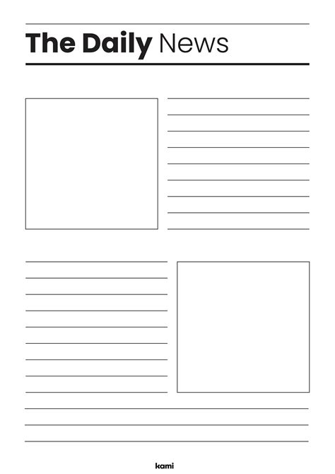 News Article Template For Students