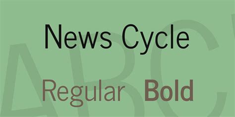 News Cycle - Google Fonts
