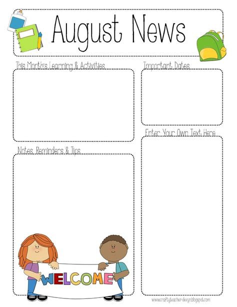 Classroom Newsletter Templates For Entire Year EDITABLE A Love of