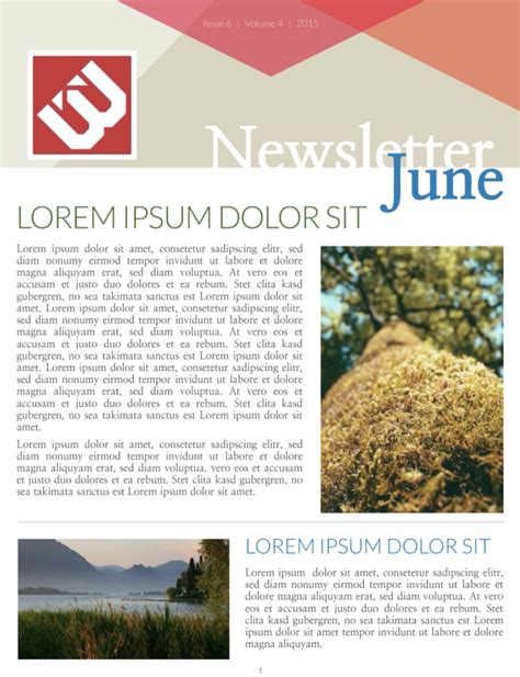 Free Newsletter Template Free Word Templates