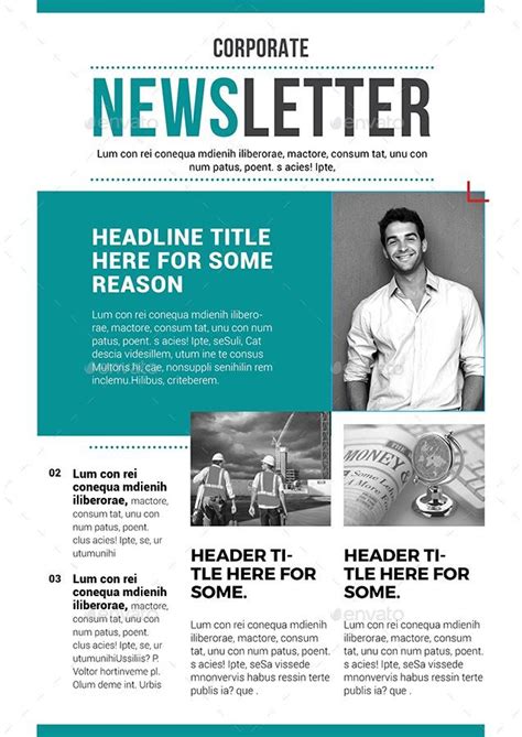 Newsletter Template 02 in 2020 Newsletter design templates, Email