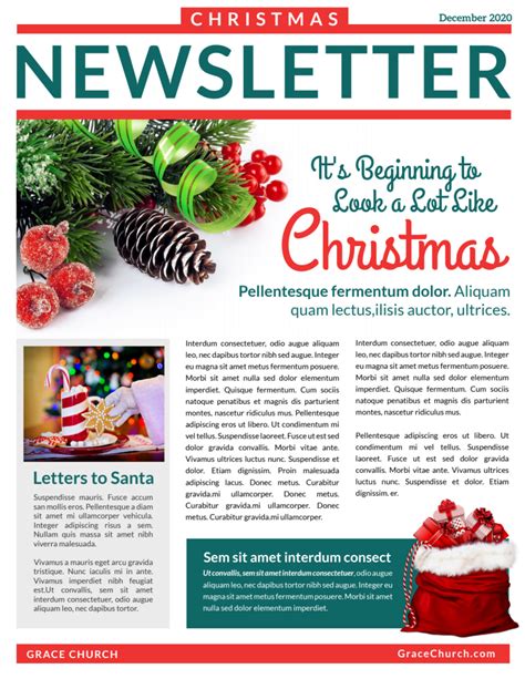 Newsletter Templates Christmas