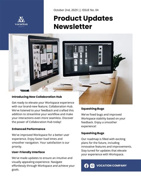 Corporate Business Newsletter Template in 2020 Newsletter templates