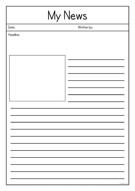Free Printable Newspaper Templates for Students Of Blank Newspaper