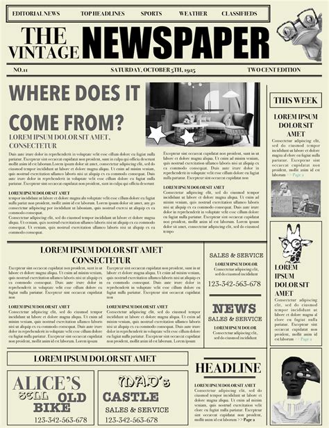 Newspaper Template Generator