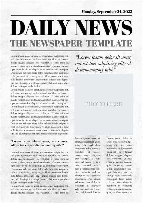 Newspaper Word Template