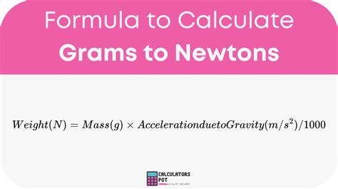 Convert Newtons to Grams with Ease: Try Our Accurate Calculator Now