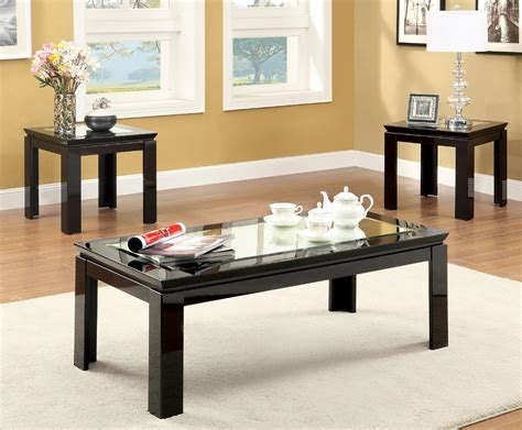 Next Day Shipping Black Glass Coffee Table Sets