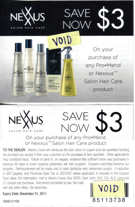 Nexxus USD5 Coupon Printable