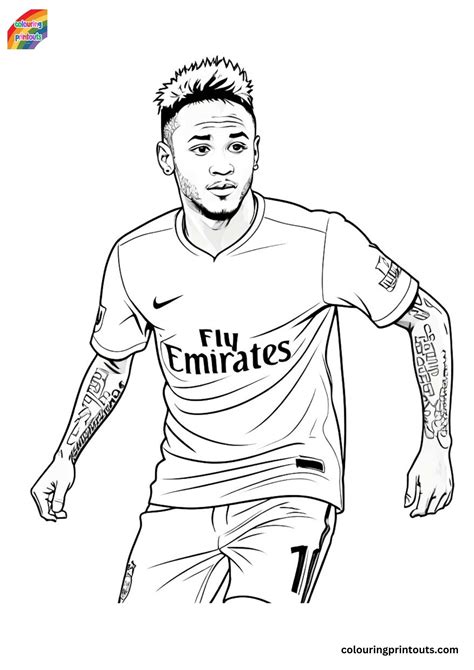 Neymar Jr Coloring Pages