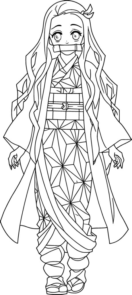 Nezuko Coloring Pages
