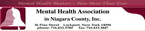 Niagara County Mental Health Mental Health Services