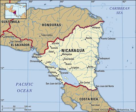 Nicaragua Map / Geography of Nicaragua / Map of Nicaragua