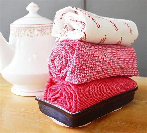 Premium Kitchen Towels (16”x 26”, 6 Pack) Large Cotton Kitchen Hand Towels Popcorn Stripe