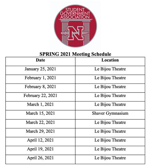 Nichols Academic Calendar