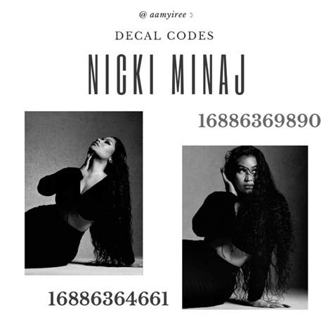 Nicki Minaj Songs - All Roblox IDs - Roblox music codes
