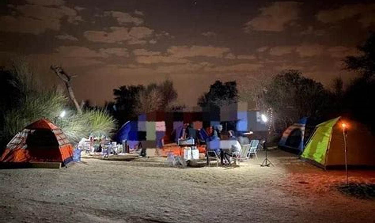 Night Camping In Al Qudra