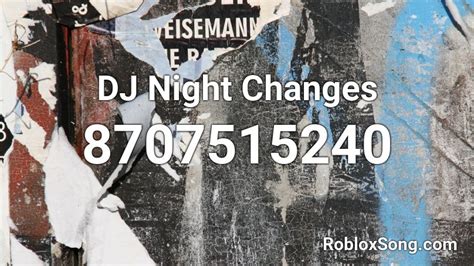Night Changes - Roblox ID