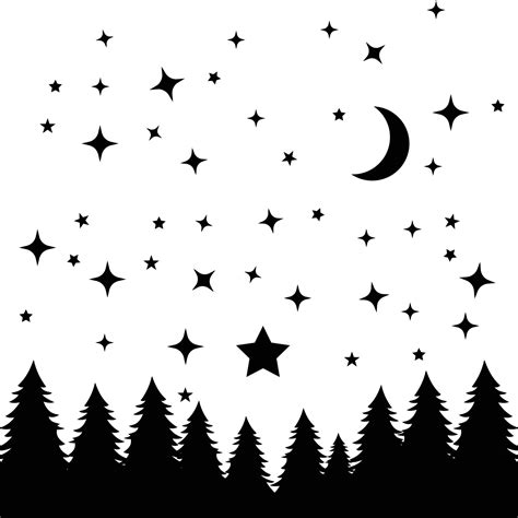 Unveil the Splendor of the Galactic Realm with our Enchanting Night Sky SVG Designs