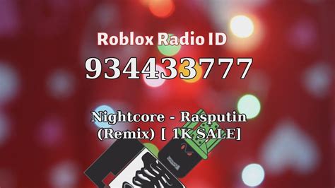 Nightcore - Rasputin (Remix) [+1K SALE] Roblox ID - Roblox Radio 