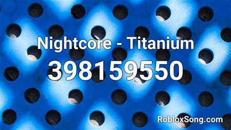 Nightcore - Titanium Roblox ID - Roblox Music Codes | Nightcore 