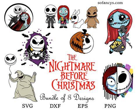 74+ Nightmare Before Christmas Characters SVG, Treaters Eps Stencils. Nightmare Before Christmas SVG Nightmare SVG Christmas SVG