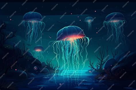 Nighttime Underwater World