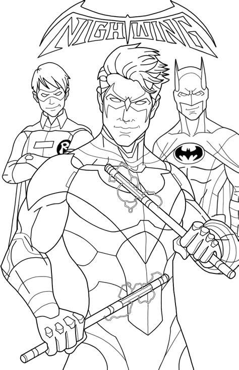 Nightwing Coloring Pages