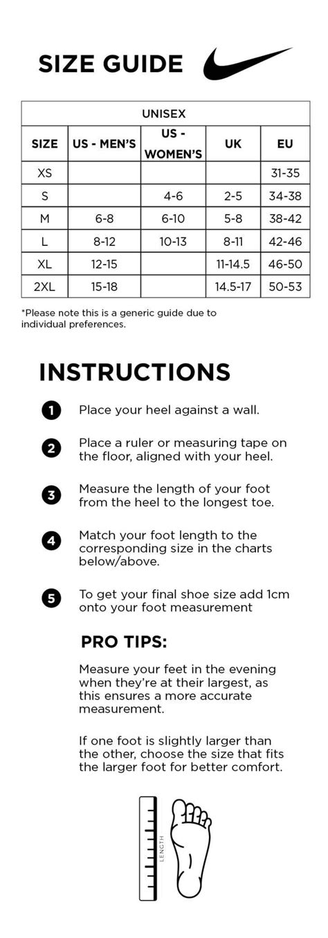Nike Elite Socks Size Chart
