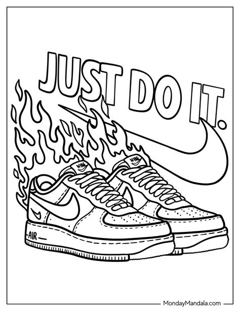 Nike Shoe Coloring Pages