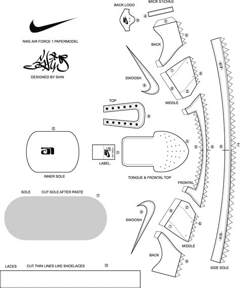 Nike Shoe Template Printable