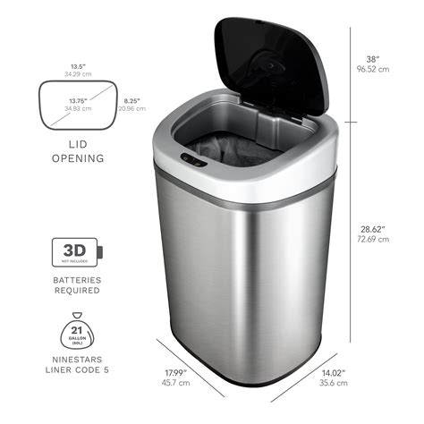 Nine Stars Motion Sensor Garbage Can
