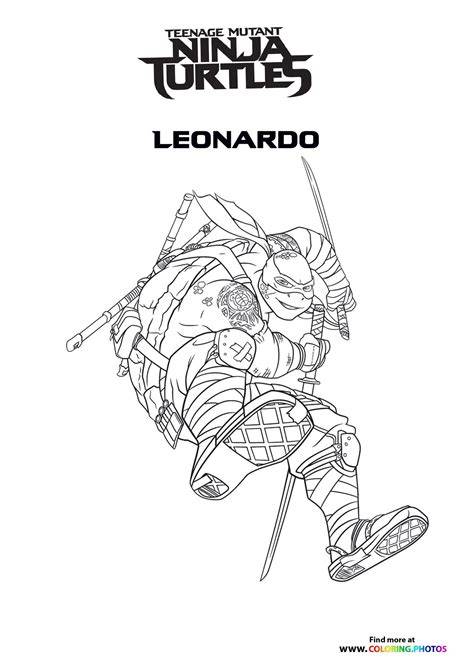 Ninja Turtle Leonardo Coloring Pages
