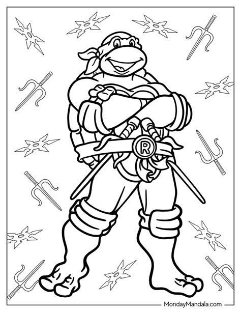 Ninja Turtles Coloring Pages Raphael