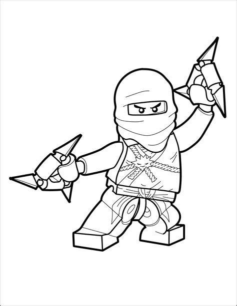 Ninjago Coloring Pages Zane