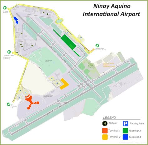 Manila Ninoy Aquino International (MNL) Airport Terminal Maps