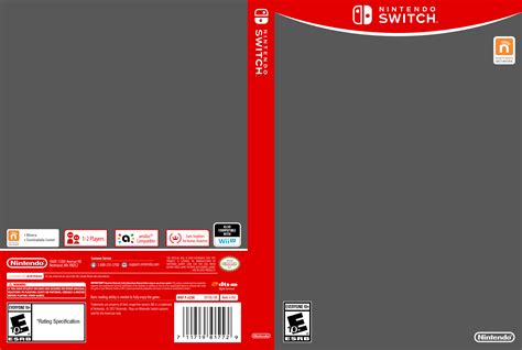 Nintendo Switch Game Cover Template