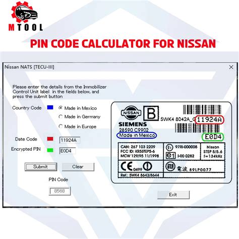 Unlock Your Nissan's Security System with the Immobilizer Pin Code Calculator